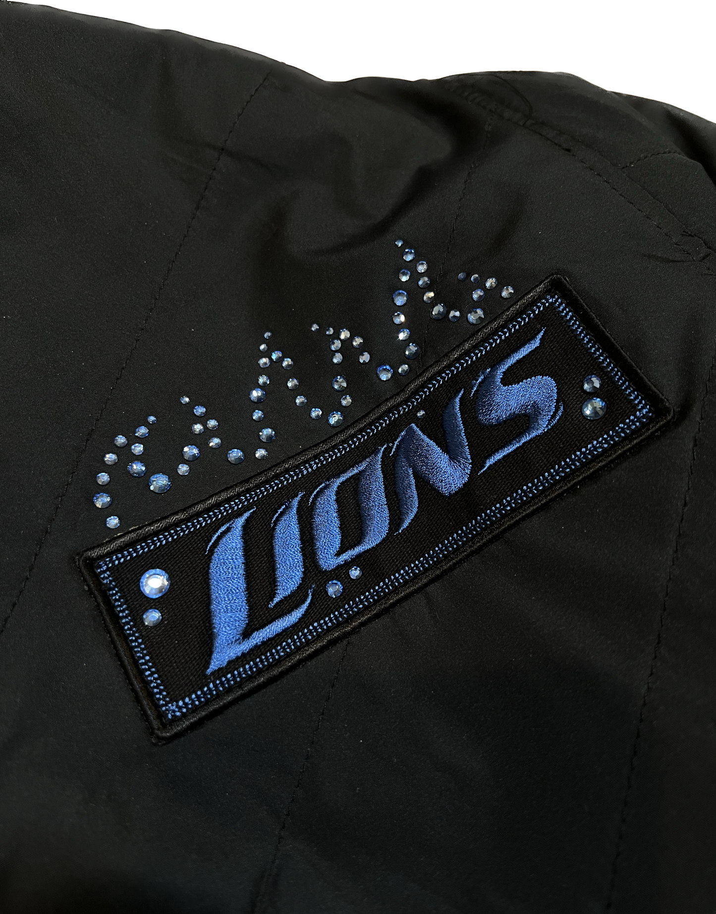 Detroit Lions, NFL one of a kind custom studded puffer jacket