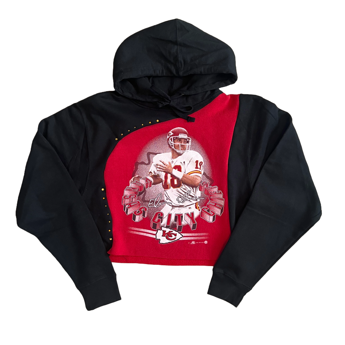 Kansas City Chiefs, NFL Custom Reworked Cropped Hoodie