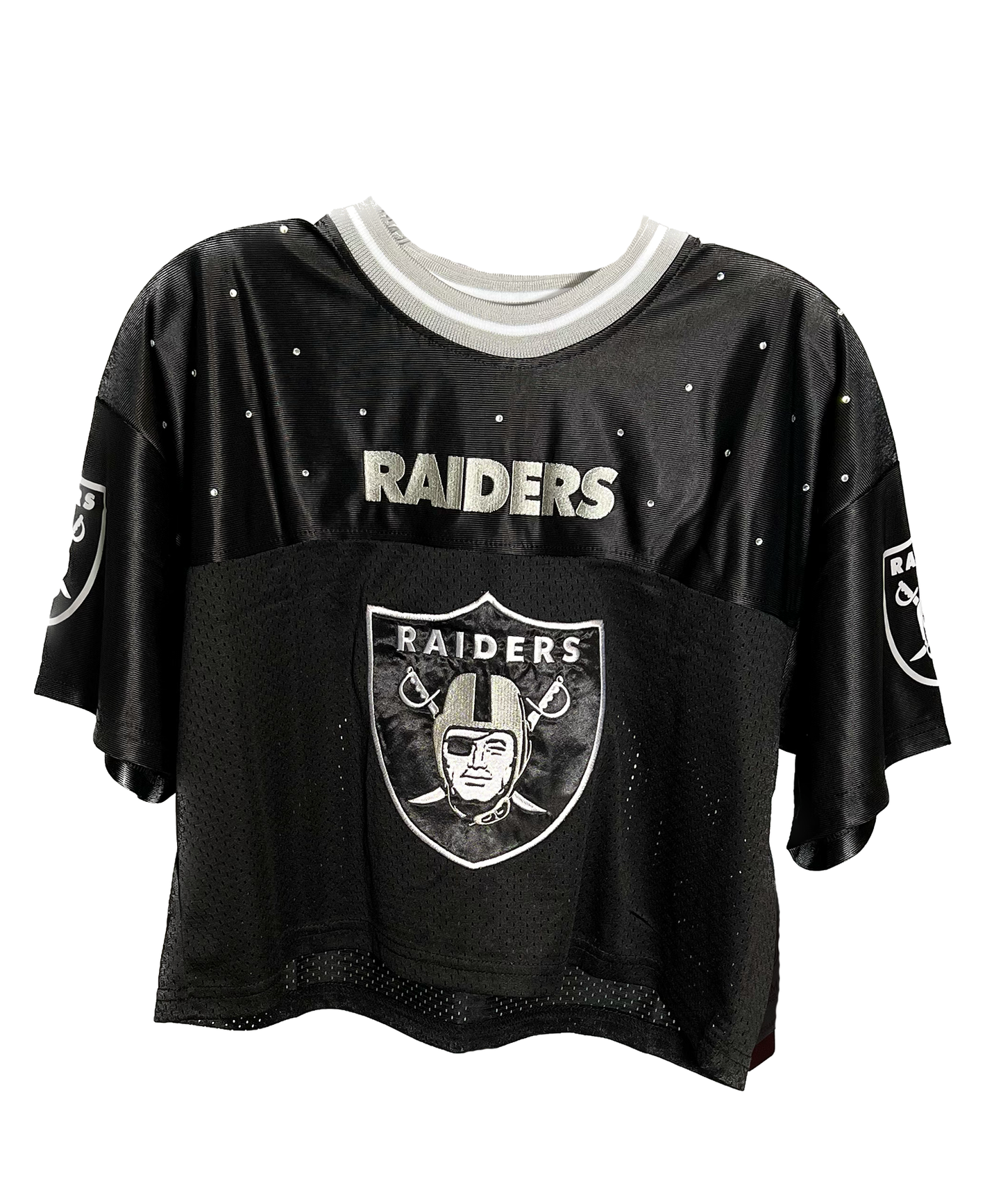 Las Vegas, Raiders NFL cropped studded jersey