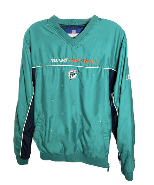 Miami, Dolphins NFL custom studded front pull over