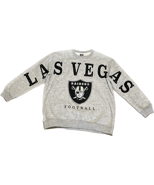 Las Vegas, Raiders NFL custom-studded crewneck